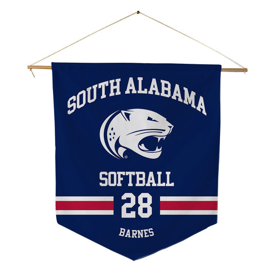 South Alabama - NCAA Softball : Kooper Barnes - Pennant - 18" x 21"-0