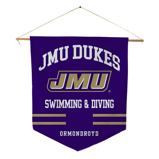 JMU - NCAA Women's Swimming & Diving : Tia Ormondroyd - Pennant - 18" x 21"-0