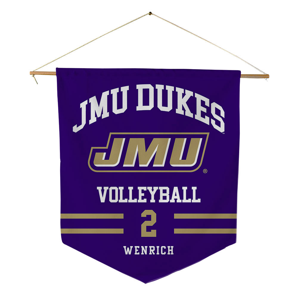 JMU - NCAA Women's Volleyball : Grace Wenrich - Pennant - 18" x 21"-0