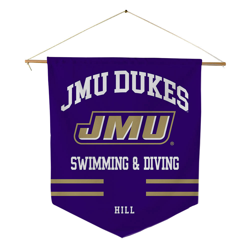 JMU - NCAA Women's Swimming & Diving : Emory Hill - Pennant - 18" x 21"-0