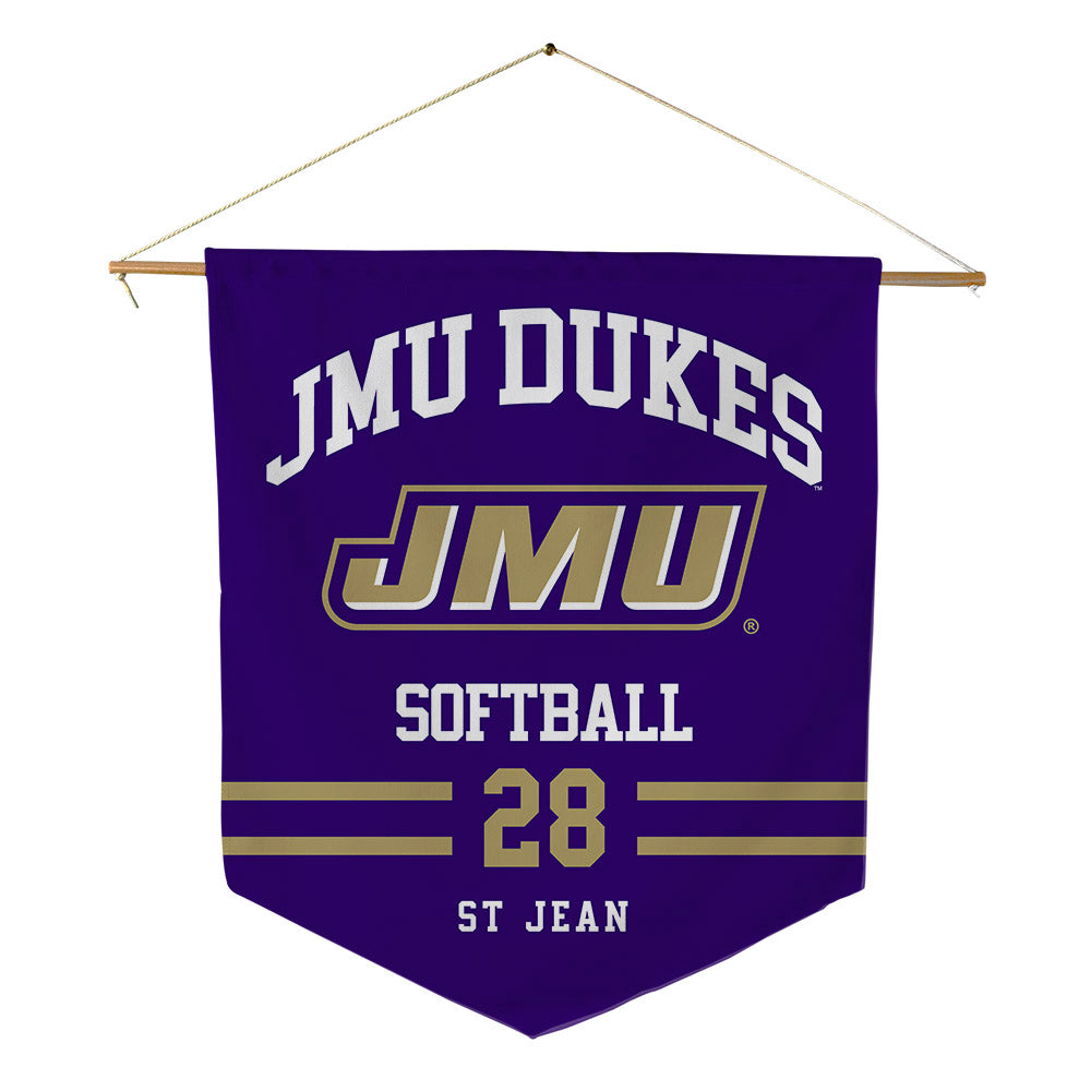 JMU - NCAA Softball : Lisey St Jean - Pennant - 18" x 21"-0