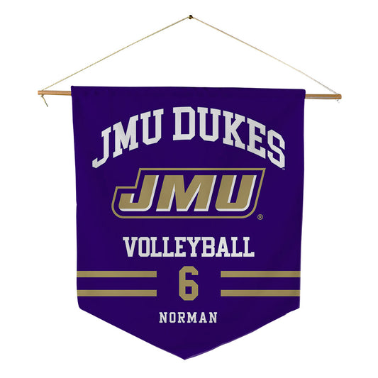 JMU - NCAA Women's Volleyball : Addie Norman - Pennant - 18" x 21"-0