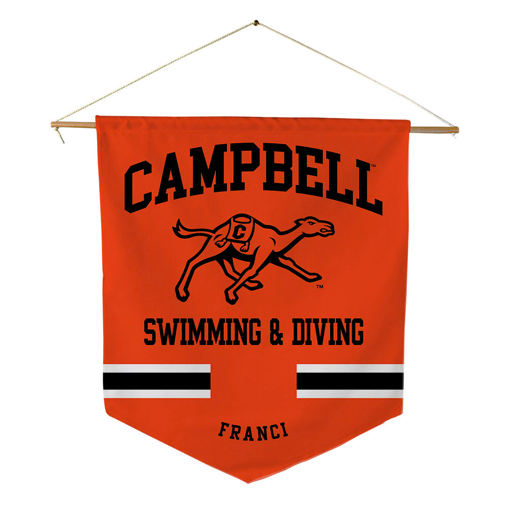 Campbell - NCAA Women's Swimming & Diving : Bailey Franci - Pennant - 18" x 21"-0
