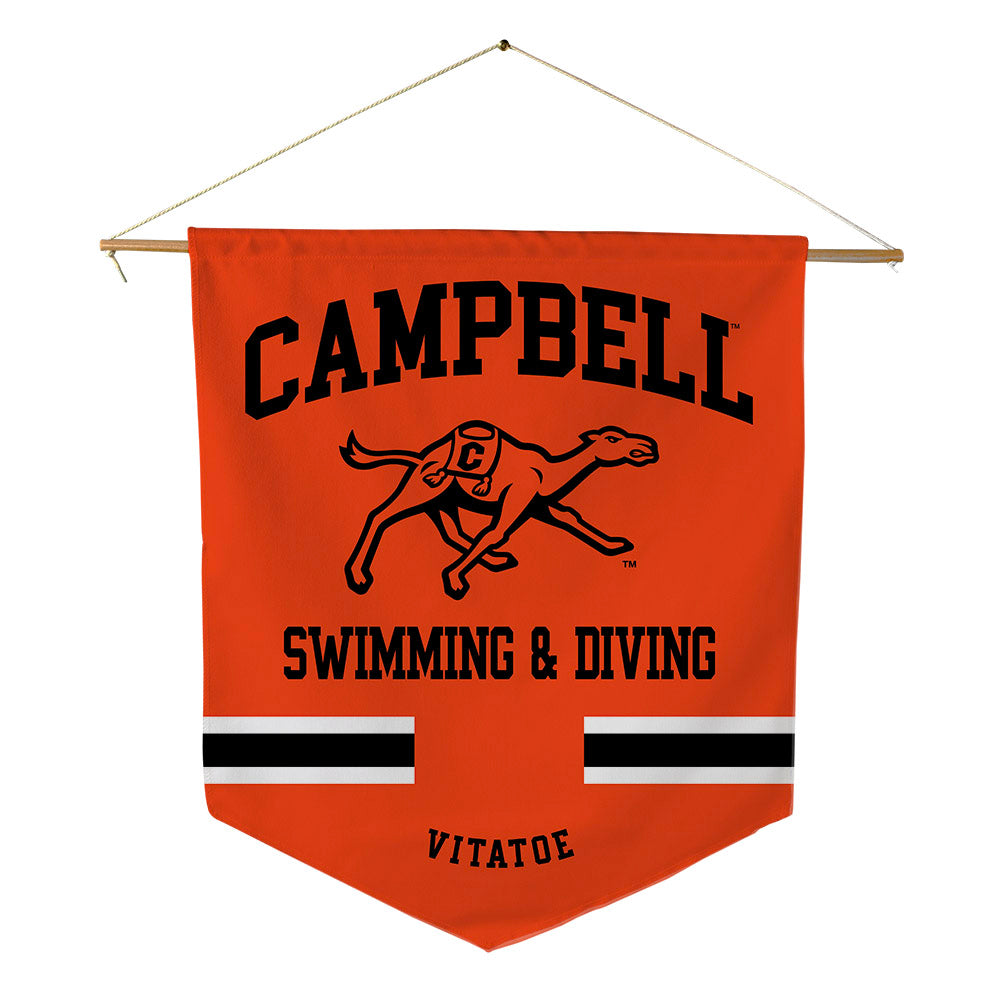 Campbell - NCAA Women's Swimming & Diving : Chloe Vitatoe - Pennant - 18" x 21"-0
