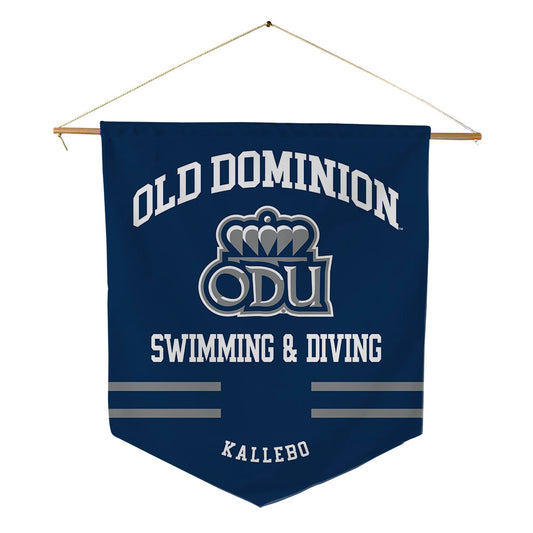 Old Dominion - NCAA Women's Swimming & Diving : Linnea Kallebo - Pennant - 18" x 21"-0