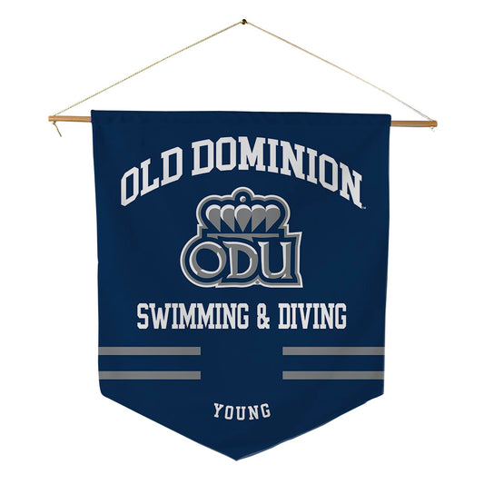 Old Dominion - NCAA Men's Swimming & Diving : Robby Young - Pennant - 18" x 21"-0