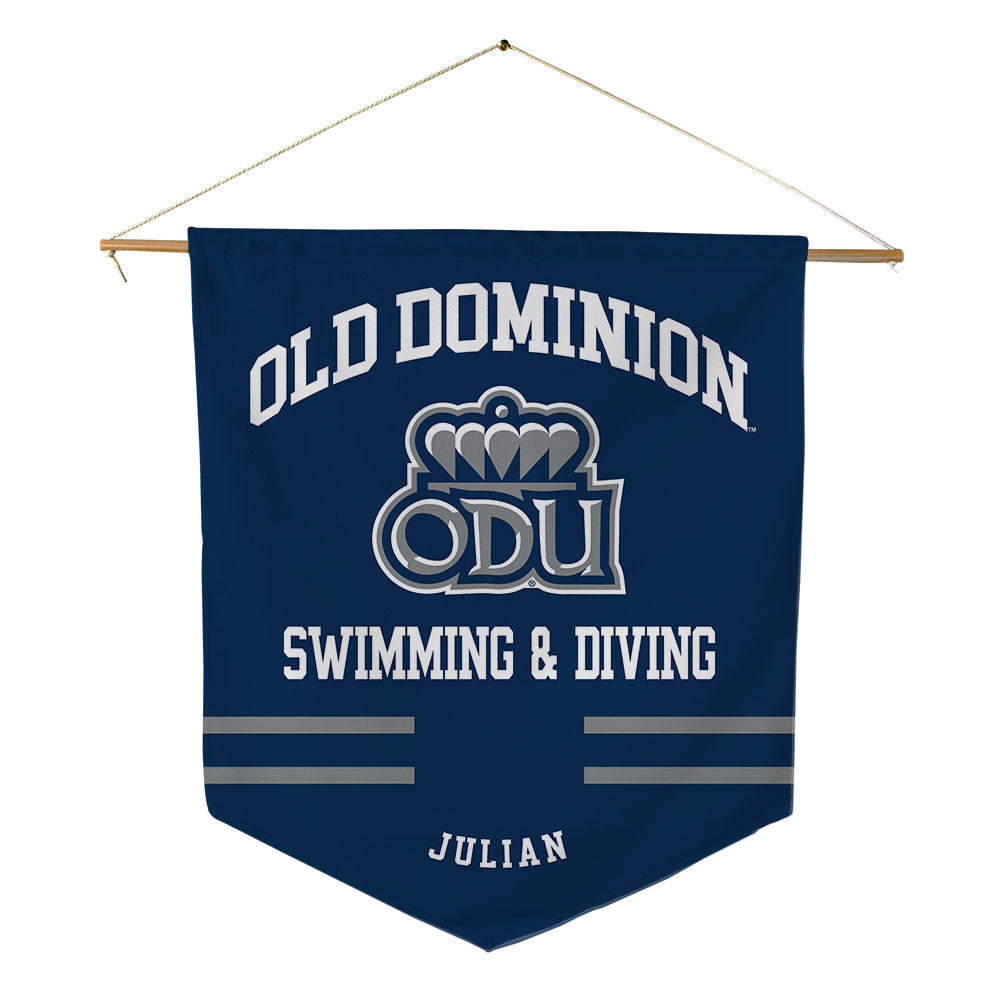 Old Dominion - NCAA Men's Swimming & Diving : Bryant Julian - Pennant - 18" x 21"-0