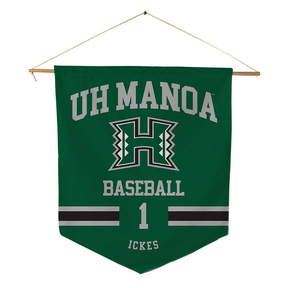 Hawaii - NCAA Baseball : Elijah Ickes - Pennant - 18" x 21"-0