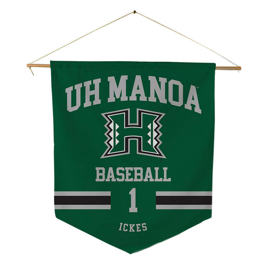 Hawaii - NCAA Baseball : Elijah Ickes - Pennant - 18" x 21"-0