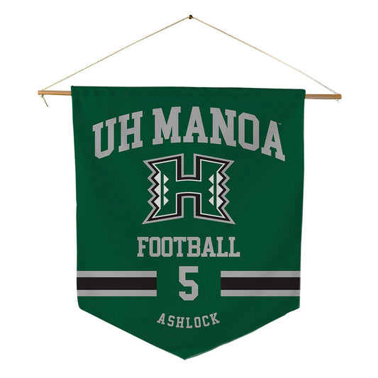 Hawaii - NCAA Football : Pofele Ashlock - Pennant - 18" x 21"-0
