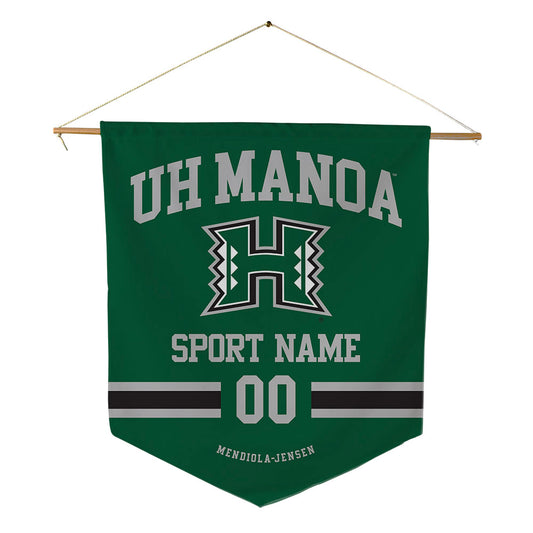 Hawaii - NCAA Football : Kilinahe Mendiola-Jensen - Pennant - 18" x 21"-0
