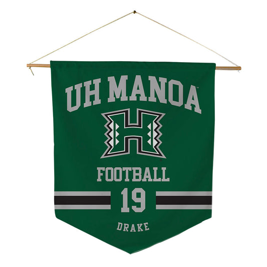 Hawaii - NCAA Football : Ben Drake - Pennant - 18" x 21"-0