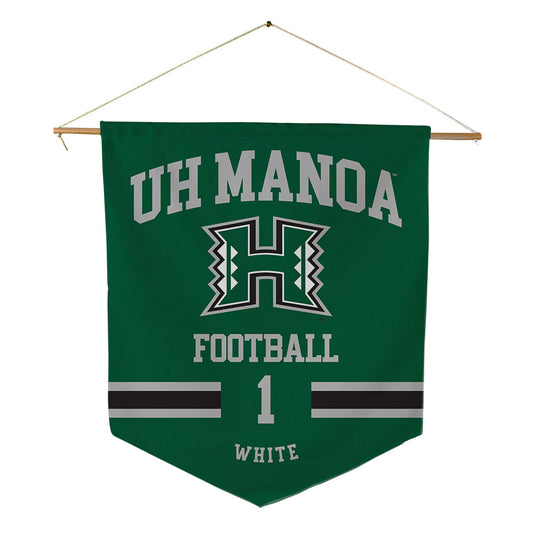 Hawaii - NCAA Football : Brandon White - Pennant - 18" x 21"-0