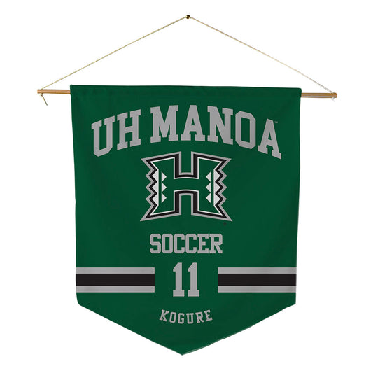 Hawaii - NCAA Women's Soccer : Wakaba Kogure - Pennant - 18" x 21"-0