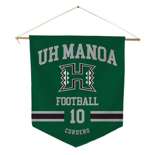 Hawaii - NCAA Football : David Cordero - Pennant - 18" x 21"-0