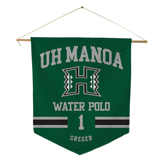 Hawaii - NCAA Women's Water Polo : Madison Greger - Pennant - 18" x 21"-0