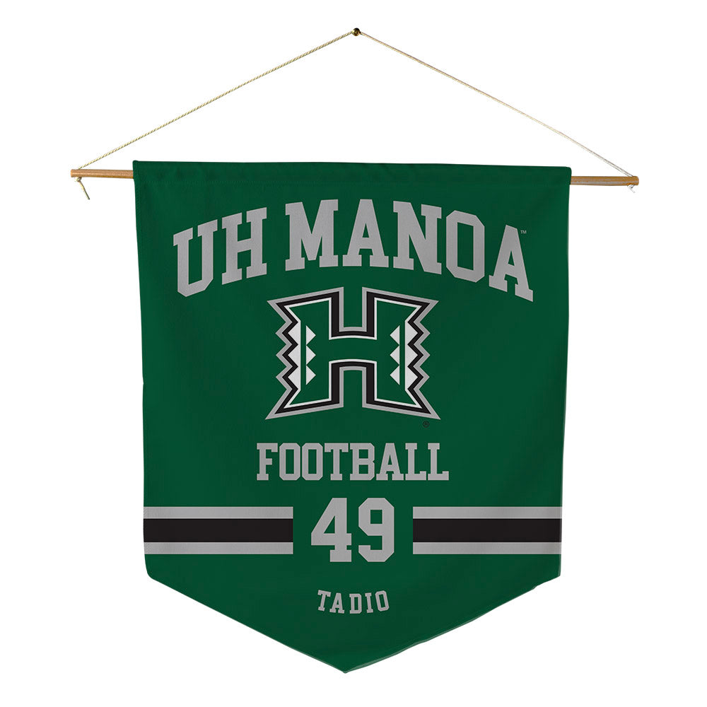 Hawaii - NCAA Football : Dennis Tadio - Pennant - 18" x 21"-0