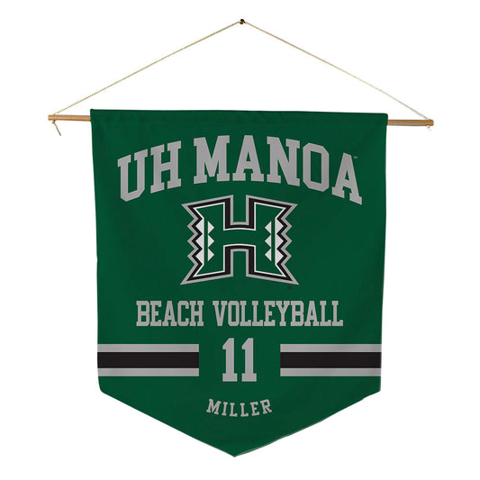 Hawaii - NCAA Beach Volleyball : Sydney Miller - Pennant - 18" x 21"-0