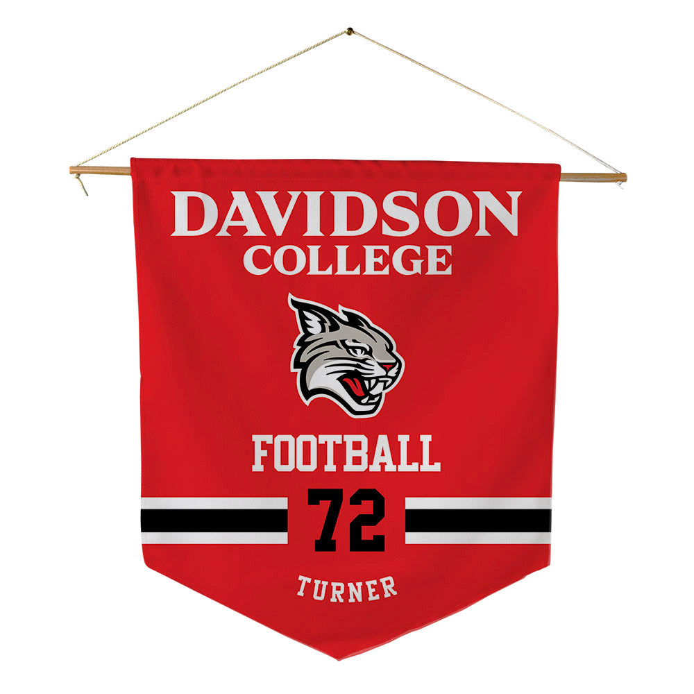 Davidson - NCAA Football : Liam Turner - Pennant - 18" x 21"-0