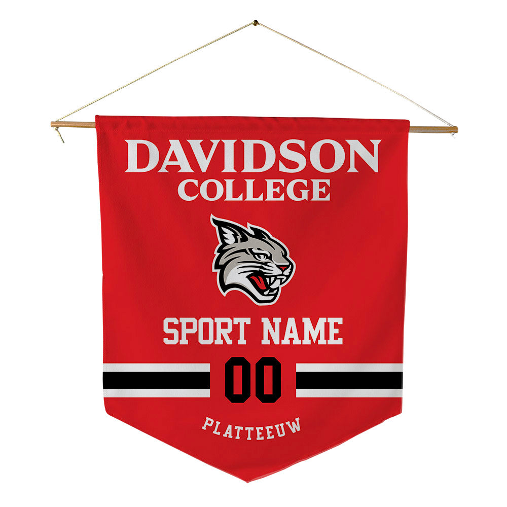 Davidson - NCAA Men's Basketball : Ian Platteeuw - Pennant - 18" x 21"-0