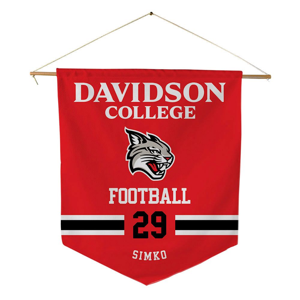 Davidson - NCAA Football : Carter Simko - Pennant - 18" x 21"-0