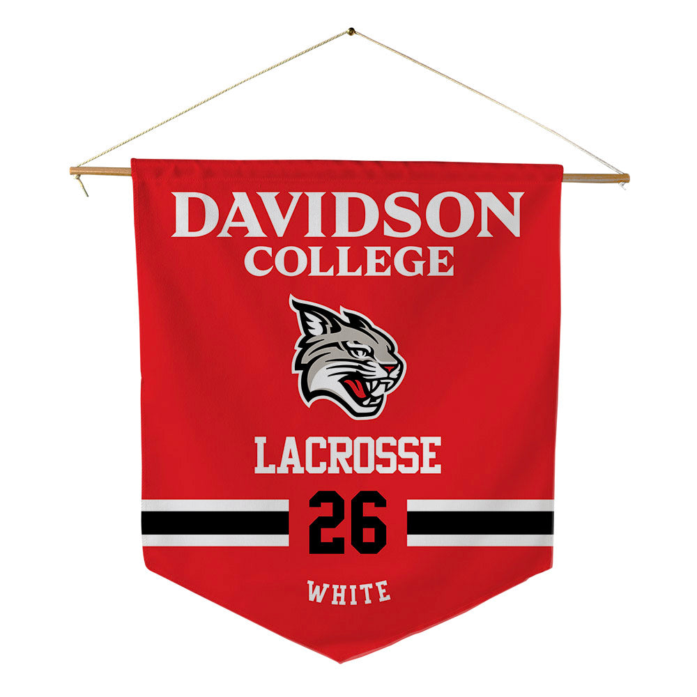 Davidson - NCAA Women's Lacrosse : Mali White - Pennant - 18" x 21"-0