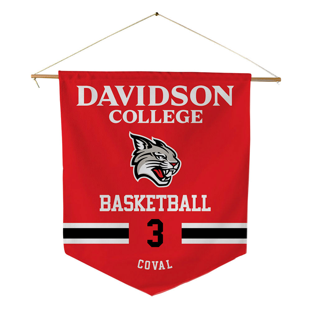 Davidson - NCAA Men's Basketball : Nick Coval - Pennant - 18" x 21"-0