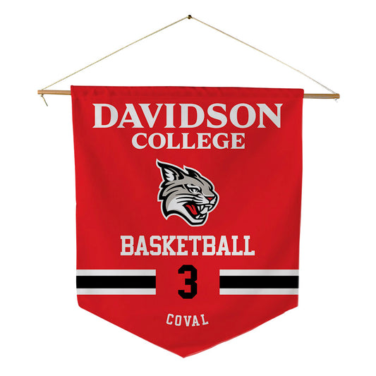 Davidson - NCAA Men's Basketball : Nick Coval - Pennant - 18" x 21"-0