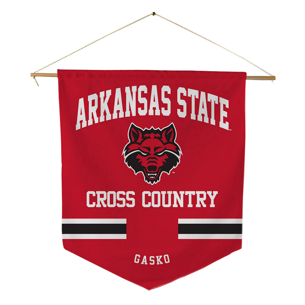 Arkansas State - NCAA Men's Cross Country : Aviel Gasko - Pennant - 18" x 21"-0