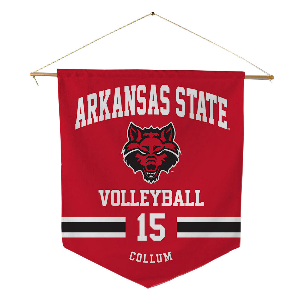 Arkansas State - NCAA Women's Volleyball : Addison Collum - Pennant - 18" x 21"-0