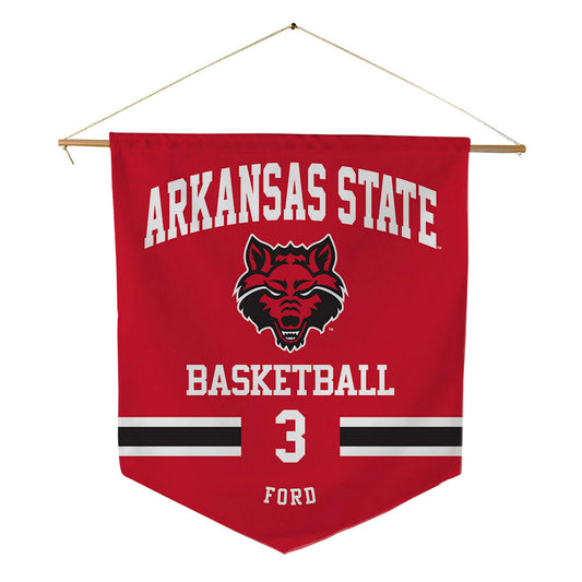 Arkansas State - NCAA Men's Basketball : Derrian Ford - Pennant - 18" x 21"-0