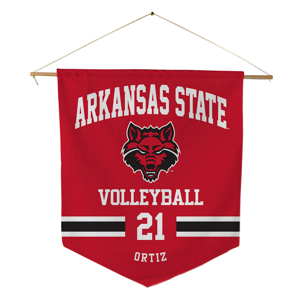 Arkansas State - NCAA Women's Volleyball : Valeria Ortiz - Pennant - 18" x 21"-0