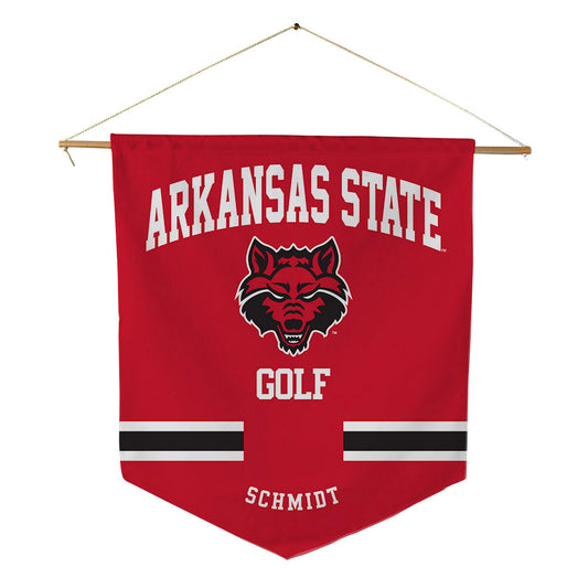 Arkansas State - NCAA Men's Golf : Thomas Schmidt - Pennant - 18" x 21"-0