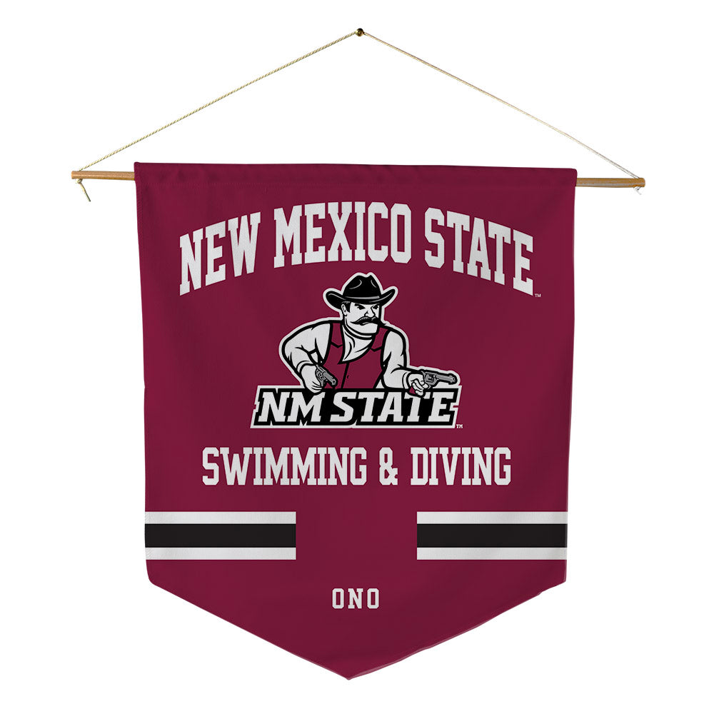 NMSU - NCAA Women's Swimming & Diving : Megan Ono - Pennant - 18" x 21"-0