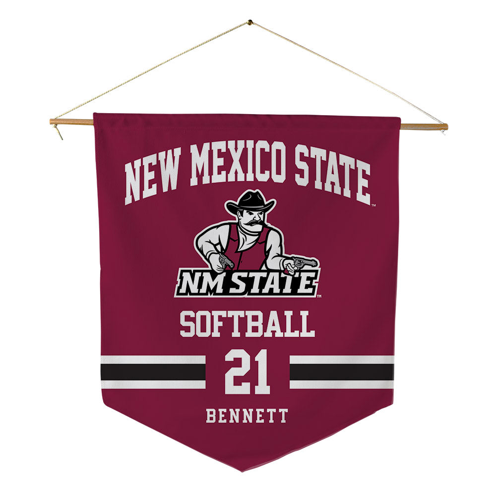 NMSU - NCAA Softball : Taryn Bennett - Pennant - 18" x 21"-0