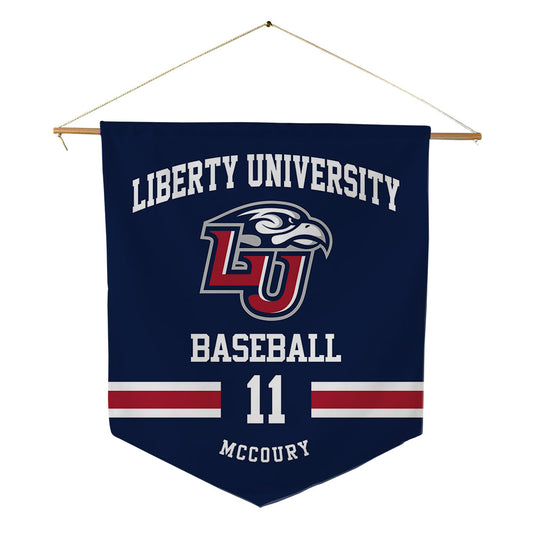 Liberty - NCAA Baseball : Xavier McCoury - Pennant - 18" x 21"-0