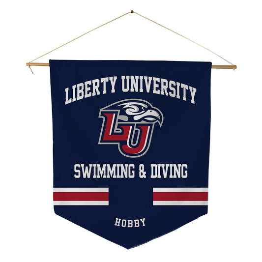 Liberty - NCAA Women's Swimming & Diving : Elizabeth Hobby - Pennant - 18" x 21"-0