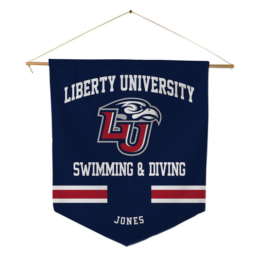 Liberty - NCAA Women's Swimming & Diving : Layne Jones - Pennant - 18" x 21"-0