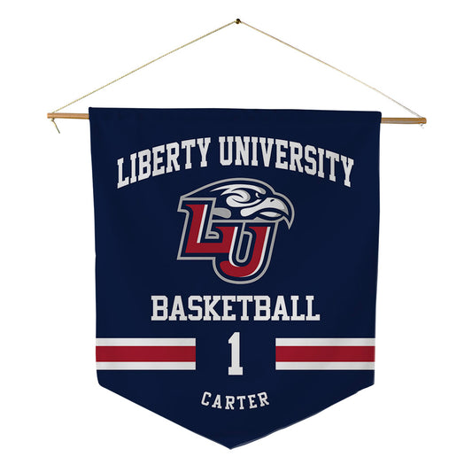 Liberty - NCAA Men's Basketball : Zander Carter - Pennant - 18" x 21"-0