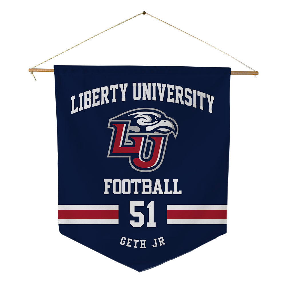 Liberty - NCAA Football : DJ Geth Jr - Pennant - 18" x 21"-0