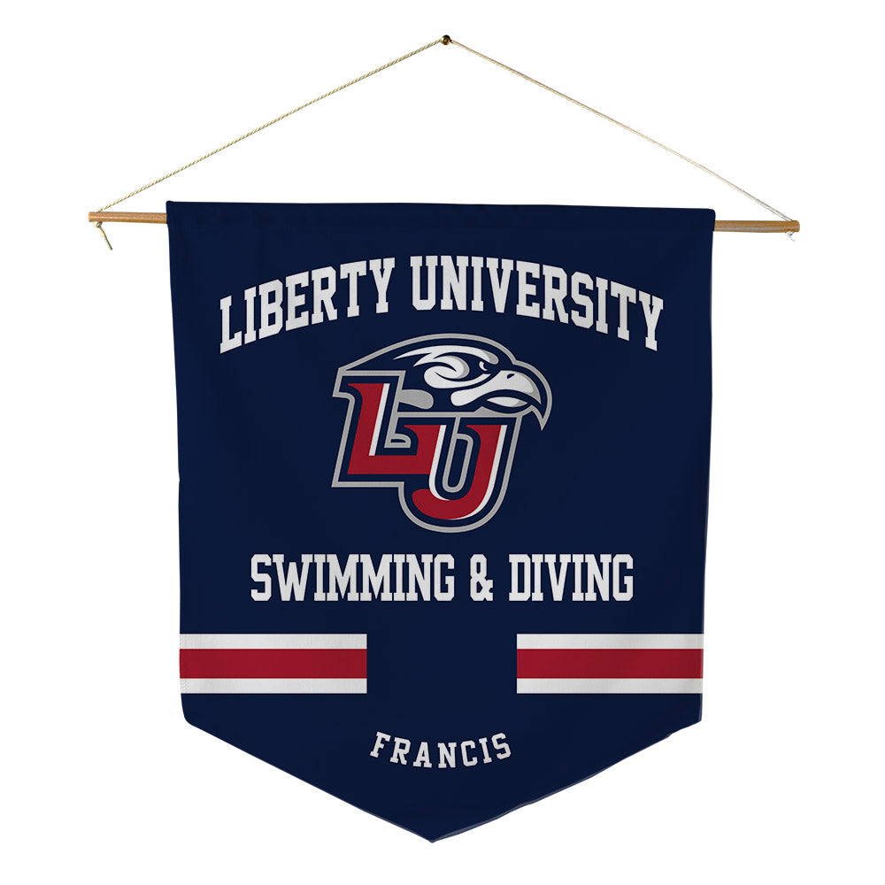 Liberty - NCAA Women's Swimming & Diving : Malia Francis - Pennant - 18" x 21"-0