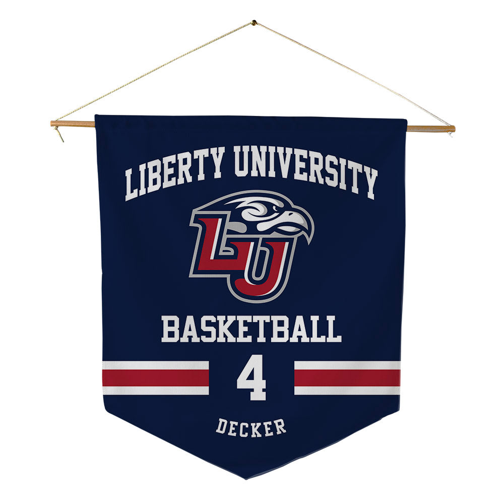 Liberty - NCAA Men's Basketball : Brett Decker - Pennant - 18" x 21"-0