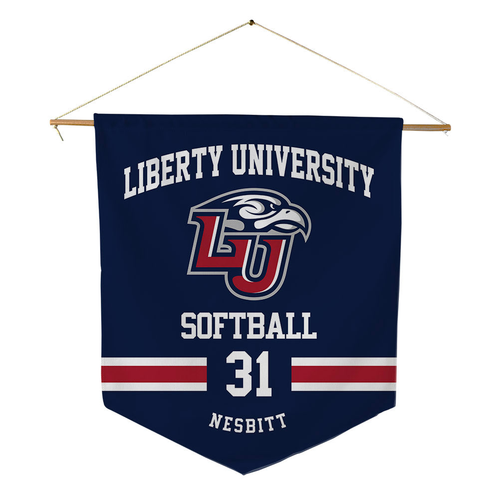 Liberty - NCAA Softball : Caitlyn Nesbitt - Pennant - 18" x 21"-0