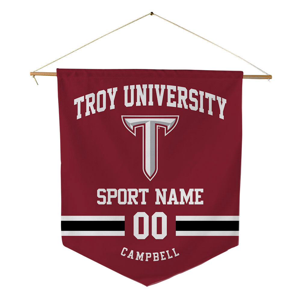 Troy - NCAA Men's Basketball : Cooper Campbell - Pennant - 18" x 21"-0