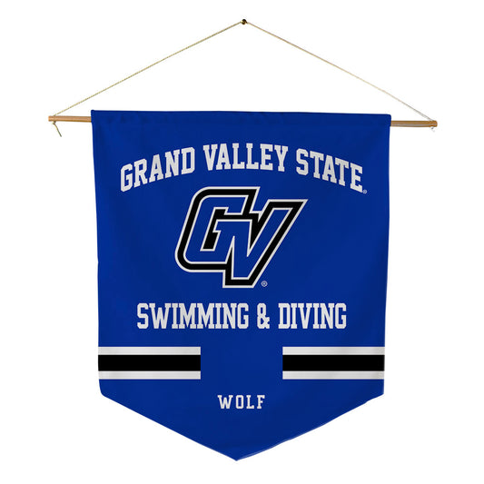 Grand Valley - NCAA Women's Swimming & Diving : Laney Wolf - Pennant - 18" x 21"-0