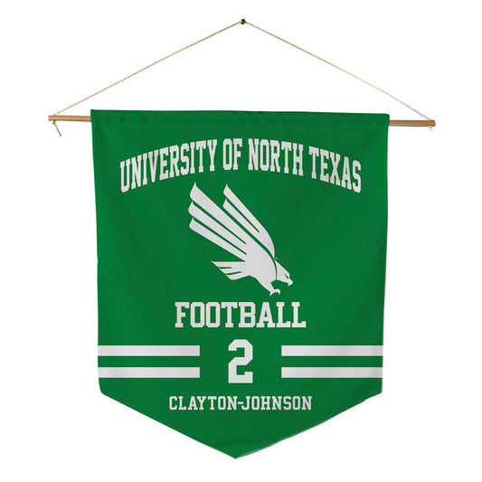 North Texas - NCAA Football : Shaadie Clayton-Johnson - Pennant - 18" x 21"-0