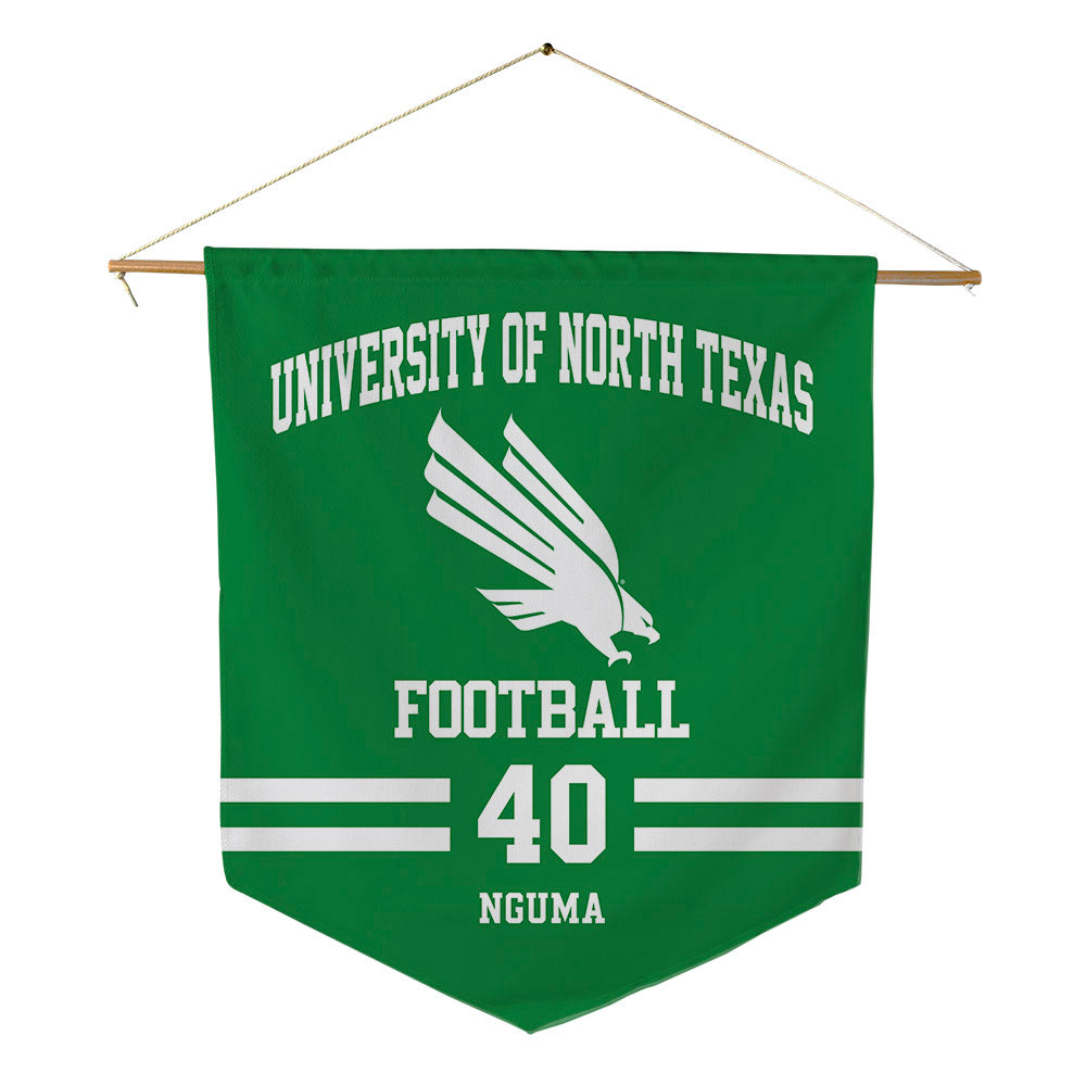 North Texas - NCAA Football : Kali Nguma - Pennant - 18" x 21"-0
