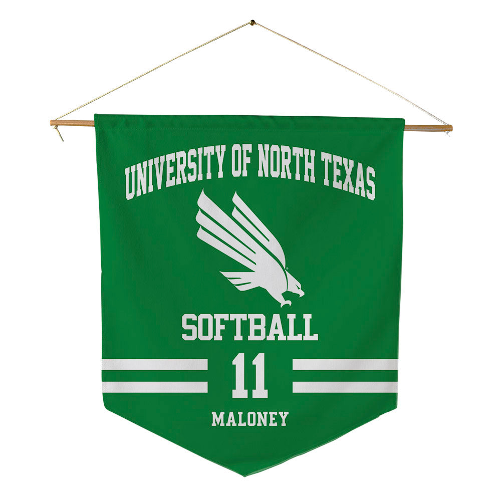 North Texas - NCAA Softball : Gracie Maloney - Pennant - 18" x 21"-0