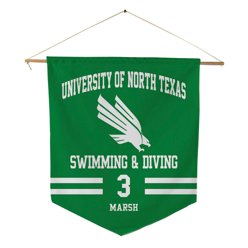 North Texas - NCAA Women's Swimming & Diving : Noelle Marsh - Pennant - 18" x 21"-0