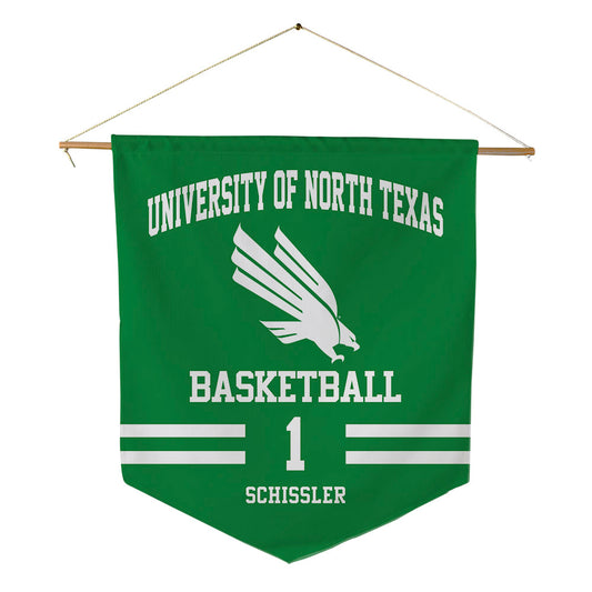 North Texas - NCAA Women's Basketball : Andi Schissler - Pennant - 18" x 21"-0